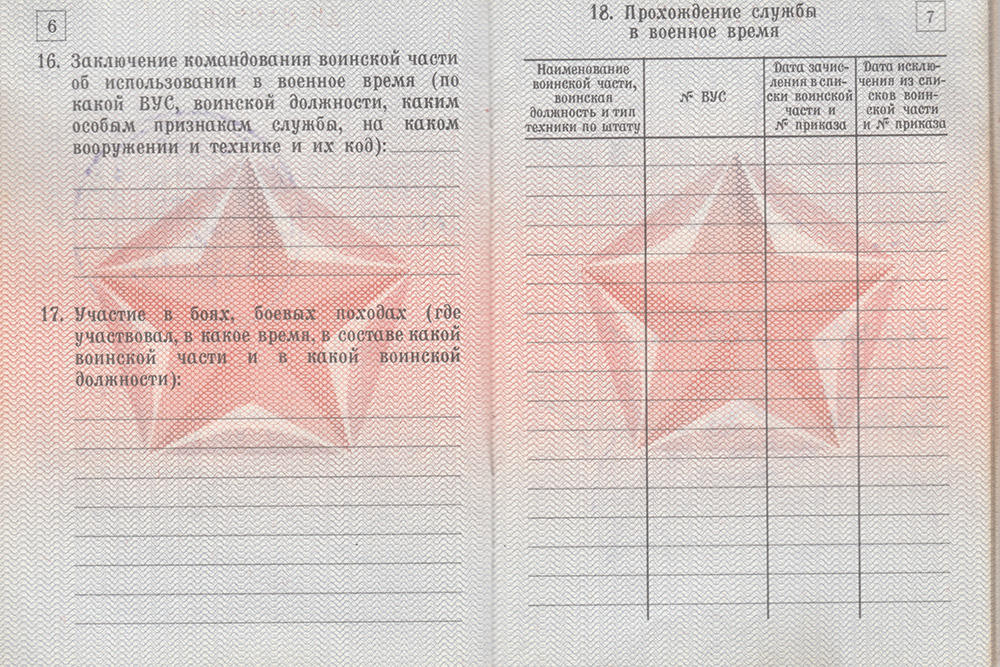 Здесь смотрим информацию о том, участвовал ли человек в боевых действиях