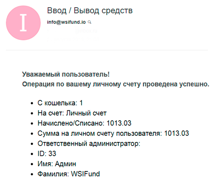 Договор казался лишней формальностью. Письмо о зачислении средств на счет — единственное подтверждение, что я что-то вложила в WSI