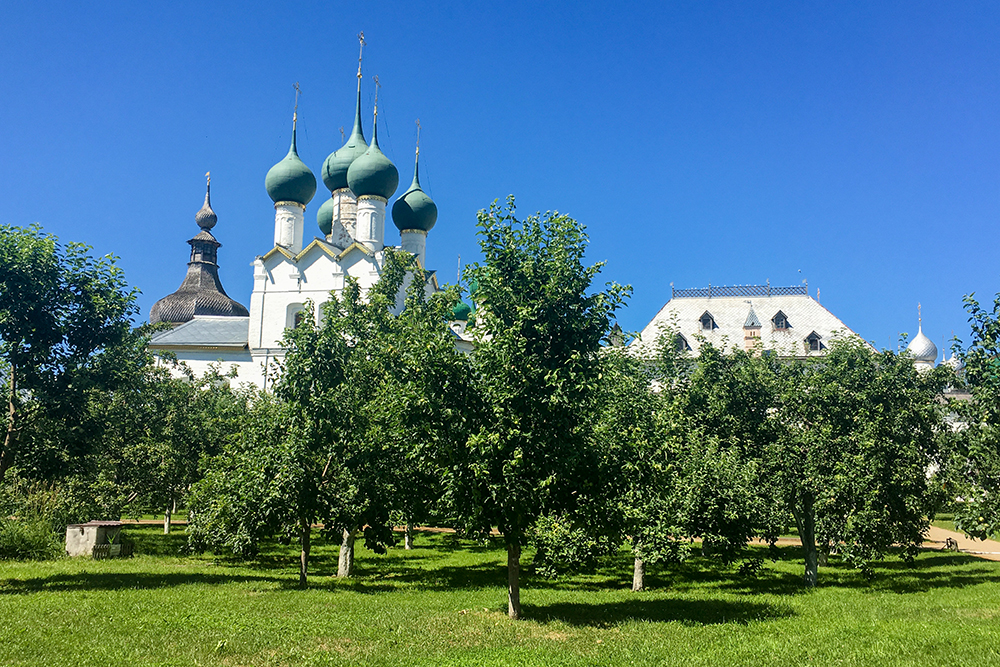 В митрополичьем саду красиво и зелено